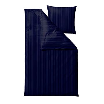 Lenjerie de pat albastru-închis din damasc pentru pat de o persoană, extinsă 140x220 cm Noble – Södahl