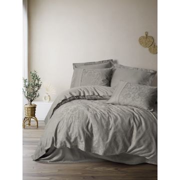 Lenjerie de pat dubla, Demure - Mink, Cotton Box, Bumbac Satinat