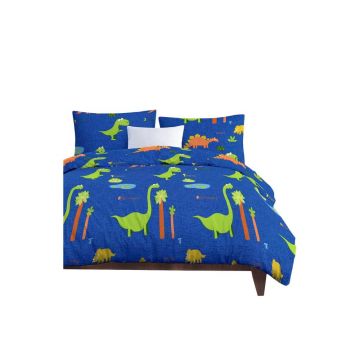 Lenjerie de pat pentru copii albastră pentru pat de o persoană 140x200 cm Dinolar – Mijolnir