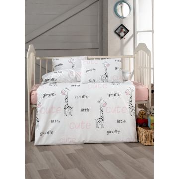 Lenjerie de pat pentru copii, Giraffe, Life Style, Bumbac Ranforce