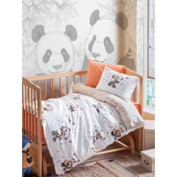 Lenjerie de pat pentru copii, Musico - Orange, Cotton Box, Bumbac Ranforce