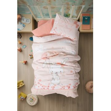 Lenjerie de pat pentru copii, Rapeti - Salmon, Cotton Box, Bumbac Ranforce