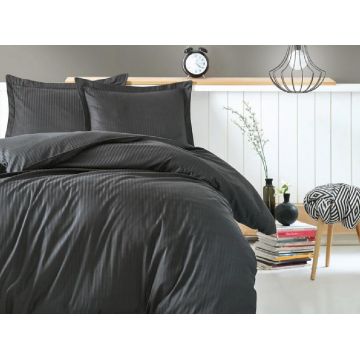 Lenjerie Elegant Stripe Antracit (Satin Deluxe)