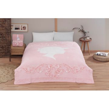 Patura Double, Cotton Belinda - Pink, Dinarsu, 60% bumbac/30% acril/10% poliester