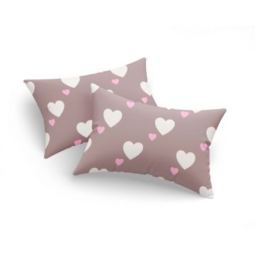 Set 2 fete de perna, Herz - Dusty Rose, Eponj Home, 65% bumbac/35% poliester