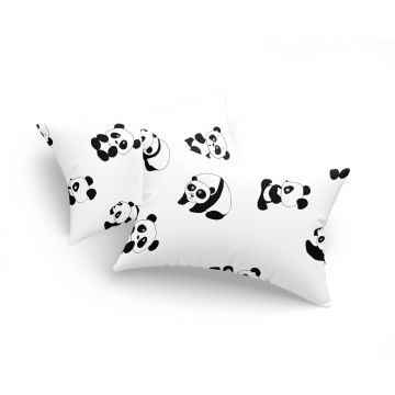 Set 2 fete de perna, Panda - White, Eponj Home, 65% bumbac/35% poliester