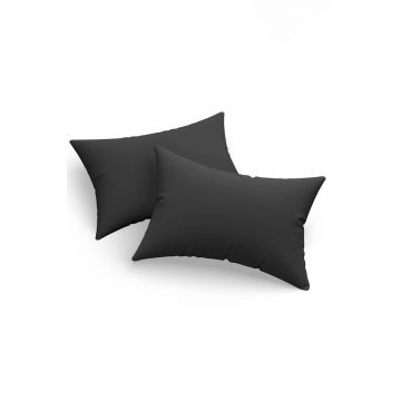 Set 2 fete de perna, Solid - Black, Eponj Home, 65% bumbac/35% poliester