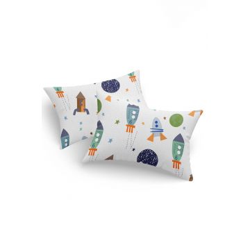 Set 2 fete de perna, Spacex - Dark Blue, EnLora Home, 65% bumbac/35% poliester