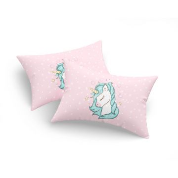 Set 2 fete de perna, Unicorn Dreams - Pink, Eponj Home, 65% bumbac/35% poliester