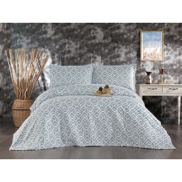 Set cuvertura de pat dubla 3 piese, Merlin - Neft, Whitney, Tesatura Chenille
