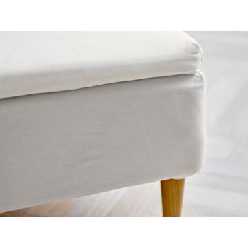 Cearceaf alb din bumbac cu elastic 140x200 cm Calm – Södahl