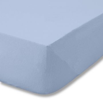 Cearceaf albastru deschis din flanelă cu elastic 90x190 cm Brushed – Catherine Lansfield