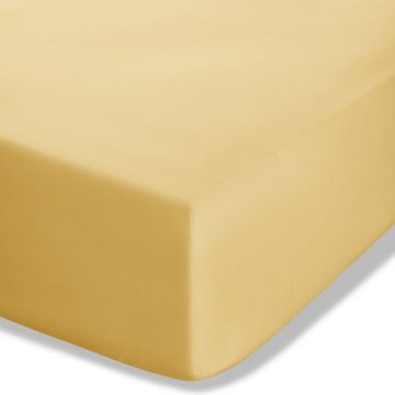 Cearceaf galben din bumbac percale cu elastic 90x190 cm Easy Iron Percale – Catherine Lansfield