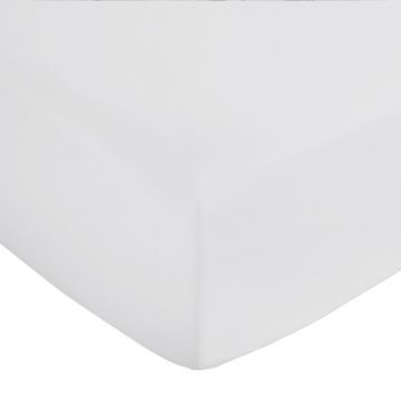 Cearceaf gri deschis din bumbac satinat cu elastic 150x200 cm Cotton Sateen – Bianca