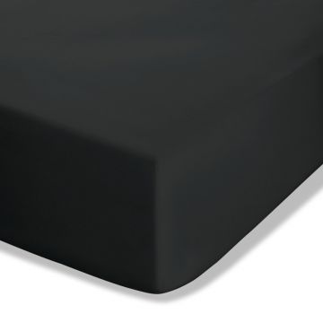 Cearceaf negru din bumbac percale cu elastic 90x190 cm Easy Iron Percale – Catherine Lansfield
