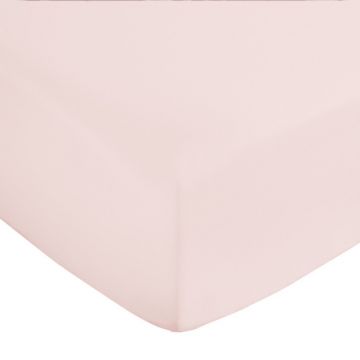 Cearceaf roz din bumbac satinat cu elastic 150x200 cm Cotton Sateen – Bianca
