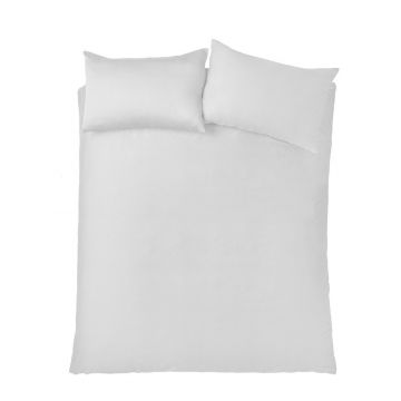 Lenjerie de pat albă din bumbac satinat pentru pat dublu/extinsă 230x220 cm Cotton Sateen – Bianca