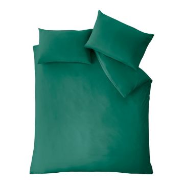 Lenjerie de pat albastru-verde pentru pat dublu/extinsă 230x220 cm So Soft Non-Iron – Catherine Lansfield