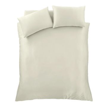 Lenjerie de pat bej din satin pentru pat de o persoană 135x200 cm Silky Soft – Catherine Lansfield