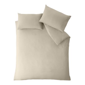 Lenjerie de pat bej pentru pat dublu/extinsă 230x220 cm So Soft Non-Iron – Catherine Lansfield