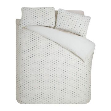 Lenjerie de pat crem din micropluș/cocolino pentru pat dublu/extinsă 230x220 cm Cosy Spot – Catherine Lansfield