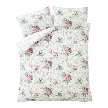 Lenjerie de pat crem pentru pat dublu/extinsă 230x220 cm Bridgerton Penelope Floral – Catherine Lansfield