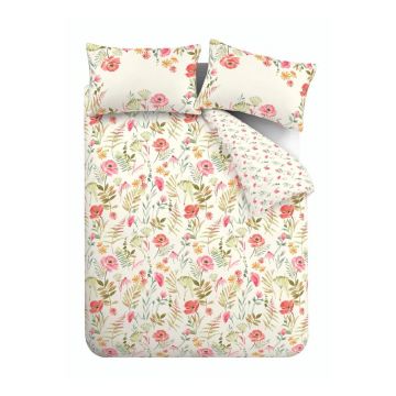 Lenjerie de pat crem pentru pat dublu/extinsă 230x220 cm Ella Poppy – Catherine Lansfield
