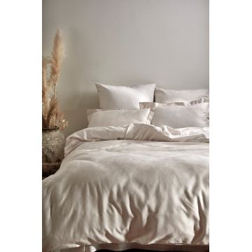 Lenjerie de pat dubla, Kelebek - Cream, Primacasa by Türkiz, Bumbac Satinat