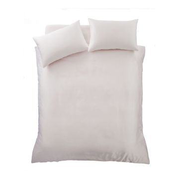 Lenjerie de pat roz din satin pentru pat dublu/extinsă 230x220 cm Silky Soft – Catherine Lansfield