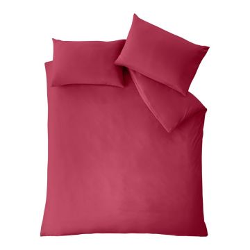 Lenjerie de pat roz-închis pentru pat dublu/extinsă 260x220 cm So Soft Non-Iron – Catherine Lansfield