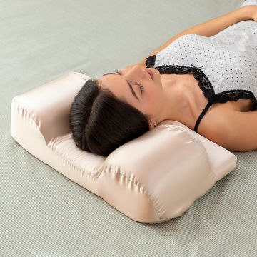 Perna cervicala anti-rid cu husa din satin Youthlow InnovaGoods