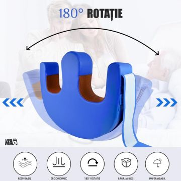 Perna intoarcere pacienti imobilizati Linomag®, rotire 180°, banda fixare, maner, impermeabila, Albastru